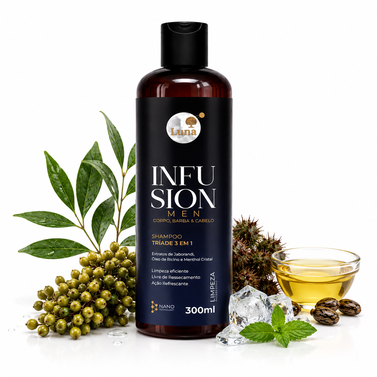 Shampoo Infusion Men Tríade 3 em 1 LUNA 300ml