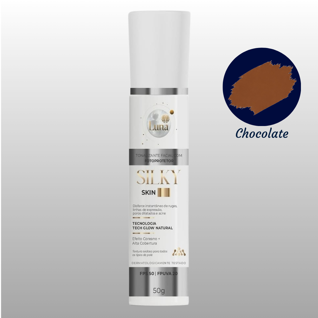 Tonalizante Facial 3 em 1: Proteção, Cobertura e Tratamento 50g - Chocolate