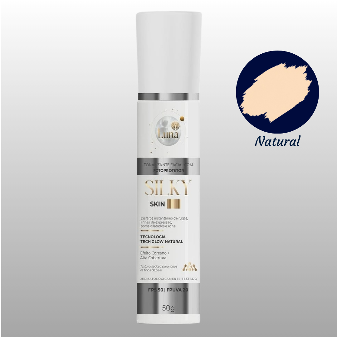 Tonalizante Facial 3 em 1: Proteção, Cobertura e Tratamento 50g - Natural