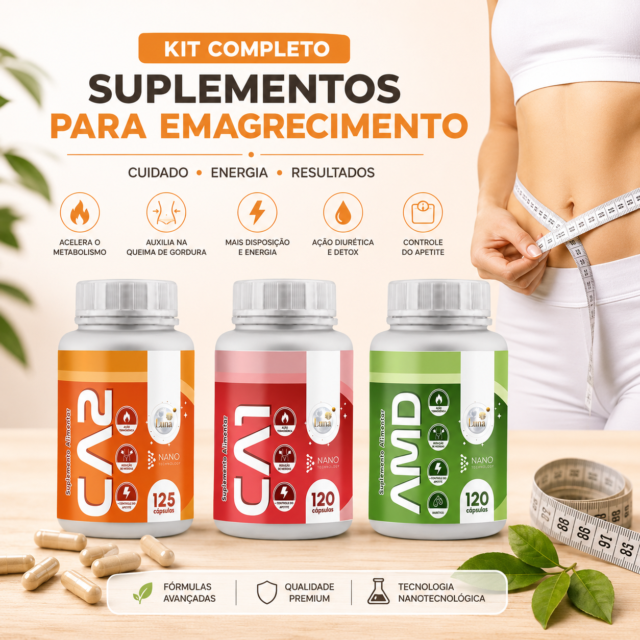 Kit de Suplementos para emagrecimento