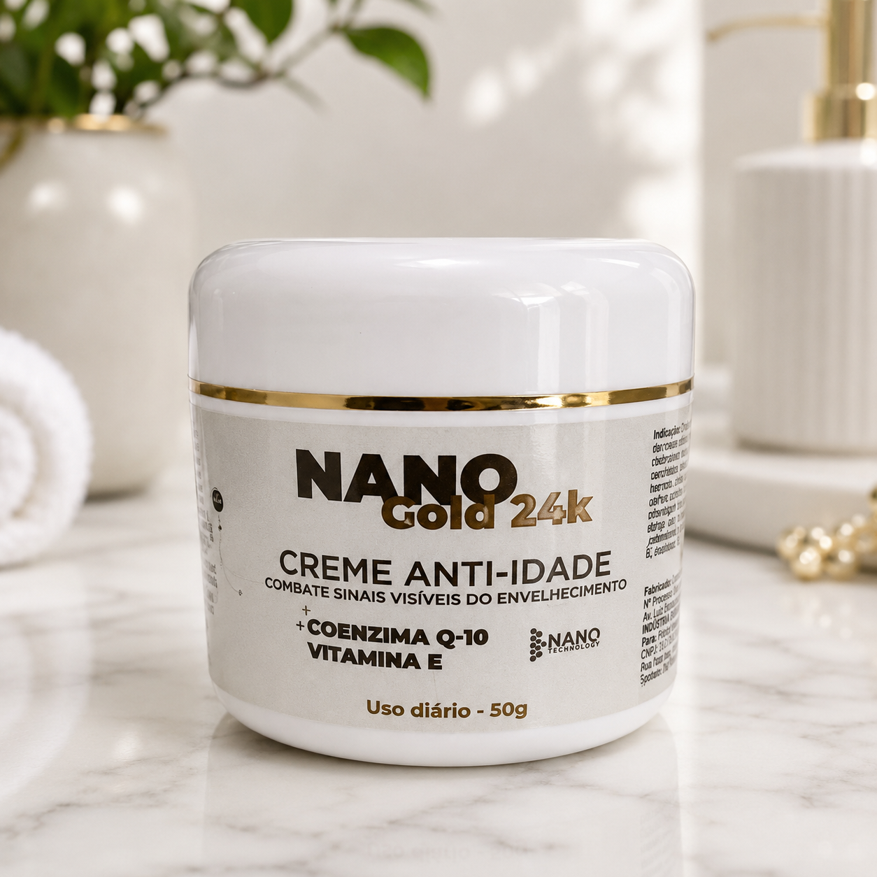 Creme anti-idade Coenzima Q-10 e Vit E 50g
