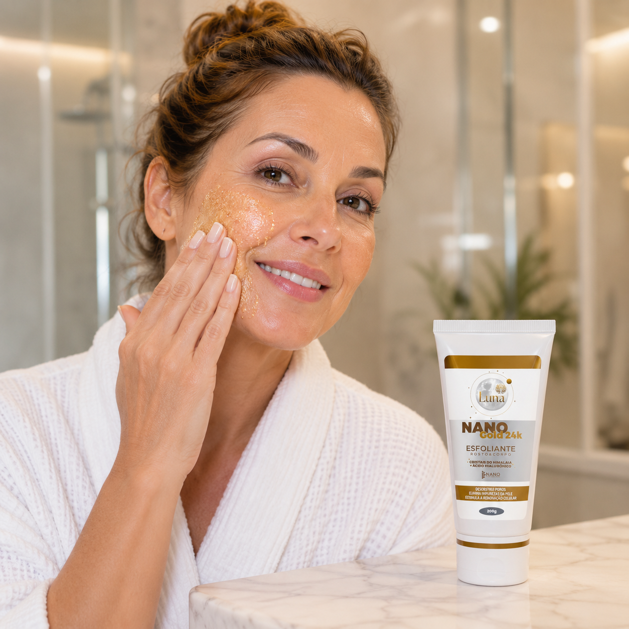 Esfoliante Facial e Corporal Nano Gold 24K 200g