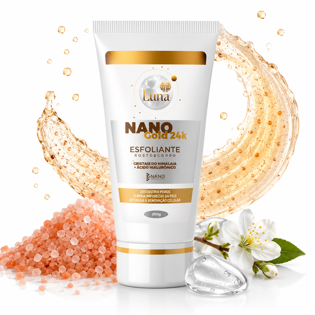 Esfoliante Facial e Corporal Nano Gold 24K 200g