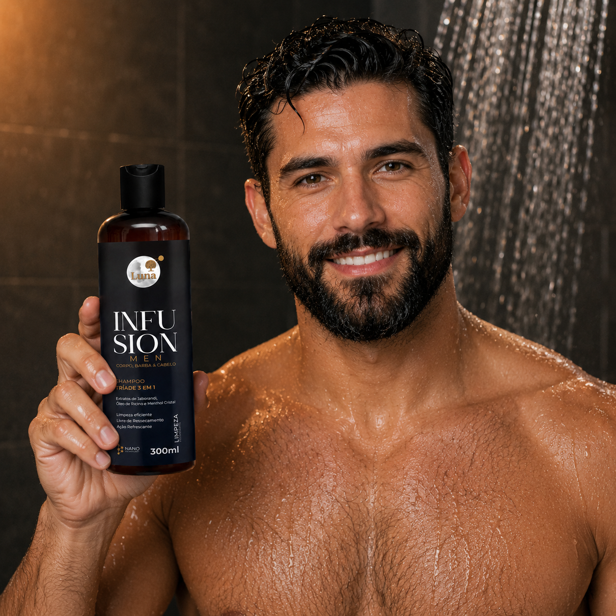 Shampoo Infusion Men Tríade 3 em 1 LUNA 300ml