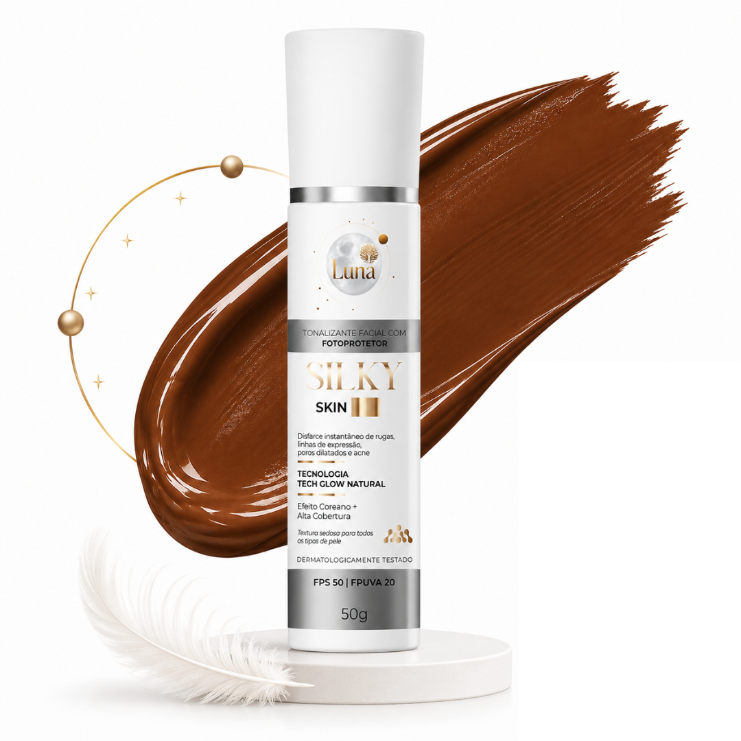 Silky Skin Tonalizante Facial 3 em 1: Proteção, Cobertura e Tratamento 50g