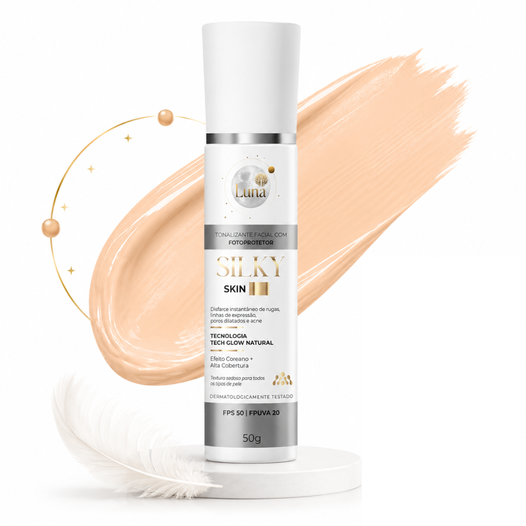 Silky Skin Tonalizante Facial 3 em 1: Proteção, Cobertura e Tratamento 50g