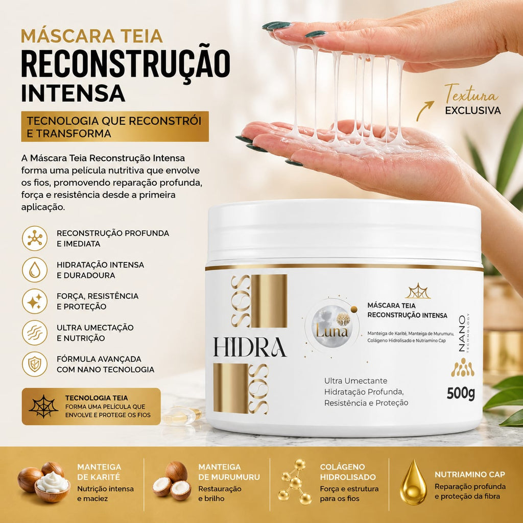 Máscara Efeito Teia Reconstrução Intensa 500g